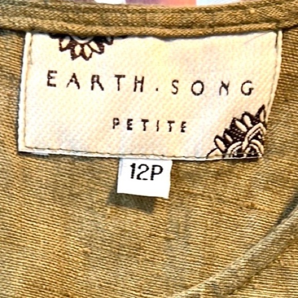 VTG Earth Song, 12P, Linen, 🍁Fall Perfection, Butrin Embellished Hem - Picture 4 of 11